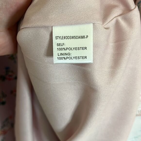 A Beautiful Soul Pink Floral 3/4 Bell Sleeve Deep V Neck Dress Women's Plus 2X - Picture 10 of 13